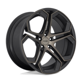 Foose - F168 IMPALA - Black - MATTE MACHINED DOUBLE DARK TINT - 20" x 10.5", 40 Offset, 5x114.3 (Bolt Pattern), 72.6mm HUB