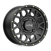 KMC Powersports - KS135 GRENADE - Black - SATIN BLACK - 14" x 7", 38 Offset, 4x156 (Bolt Pattern), 132mm HUB