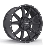 KranK Off-road - Cylinder - Black - Satin Black - 18" x 9", 18 Offset, 5x127, 139.7 (Bolt Pattern), 77.8mm HUB