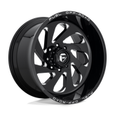 Fuel - D637 VORTEX - Black - GLOSS BLACK MILLED - 22" x 12", -44 Offset, 8x180 (Bolt Pattern), 124.2mm HUB