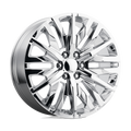 OE Creations - PR198 - Chrome - CHROME - 20" x 9", 24 Offset, 6x139.7 (Bolt Pattern), 78.1mm HUB