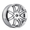Kraze Wheels - CRAY - Chrome - CHROME - 20" x 8.5", 20 Offset, 5x115, 120 (Bolt Pattern), 73mm HUB