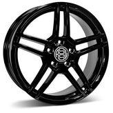 RSSW - Cruiser - Black - Gloss Black - 17" x 7", 40 Offset, 5x100 (Bolt Pattern), 73.1mm HUB