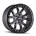 Dirty Life - DT-1 - Gunmetal - MATTE GUNMETAL WITH SIMULATED RING - 17" x 9", -12 Offset, 6x139.7 (Bolt Pattern), 106mm HUB