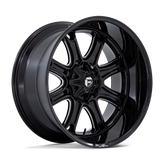 Fuel - DARKSTAR - Black - Gloss Black Milled - 20" x 10", -18 Offset, 8x170 (Bolt pattern), 125.1mm HUB - FC853BE20108718N