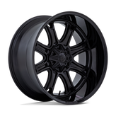 Fuel - DARKSTAR - Black - Matte Black with Gloss Black Lip - 20" x 10", -18 Offset, 5x127/139.7 (Bolt pattern), 87.1mm HUB