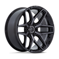 Fuel - FLUX - Black - Gloss Black Brushed Face with Gray Tint - 20" x 9", 1 Offset, 6x139.7 (Bolt pattern), 106.1mm HUB