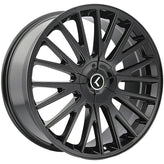 Kraze Wheels - DOUBLE DOWN - Black - Gloss Black - 17" x 8", 38 Offset, 5x112/120 (Bolt pattern), 74.1mm HUB - KR185-7809B38