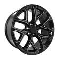 OE Creations - PR177 - Black - Gloss Black Milled - 24" x 10", 24 Offset, 6x139.7 (Bolt pattern), 78.1mm HUB - 177M-2415824