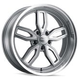 Ridler - 608 - Grey - Grey W/ Milled Spokes & Diamond Lip - 20" x 10", 0 Offset, 5x120.65 (Bolt pattern), 72.62mm HUB - 608-2161G