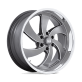 US Mag - U133 DESPERADO - Gunmetal - Anthracite Milled Diamond Cut Milled - 22" x 9", 25 Offset, 6x139.7 (Bolt pattern), 78.1mm HUB - U133229077+25R