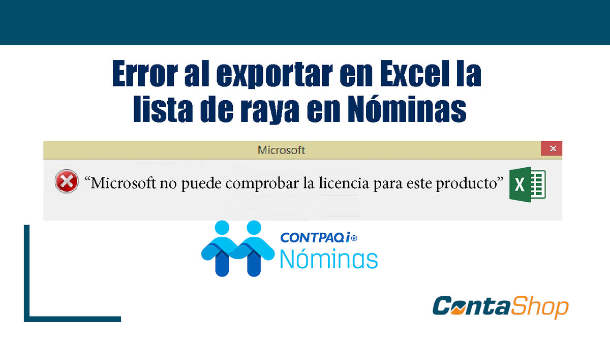 Error al exportar en Excel la lista de raya en nominas 