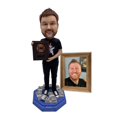 LA Dodgers Fan Custom Bobble Head Personalized Clay Figurines 