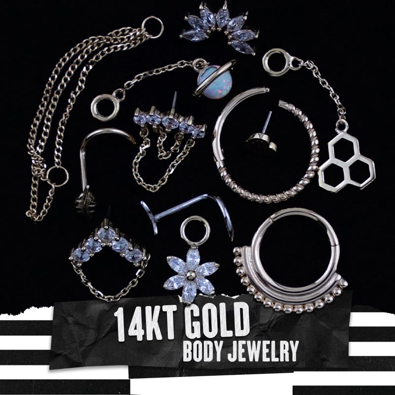 14kt Gold Body Jewelry