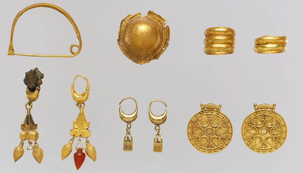 Cypriot earrings and coils