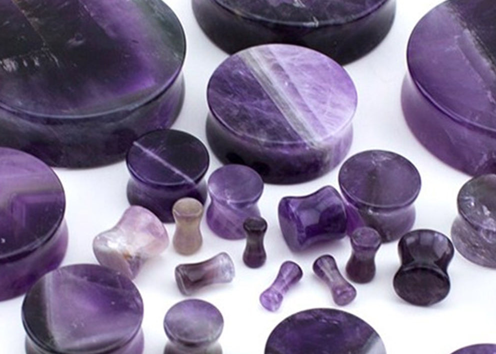 Amethyst Stone Plugs / Gauges