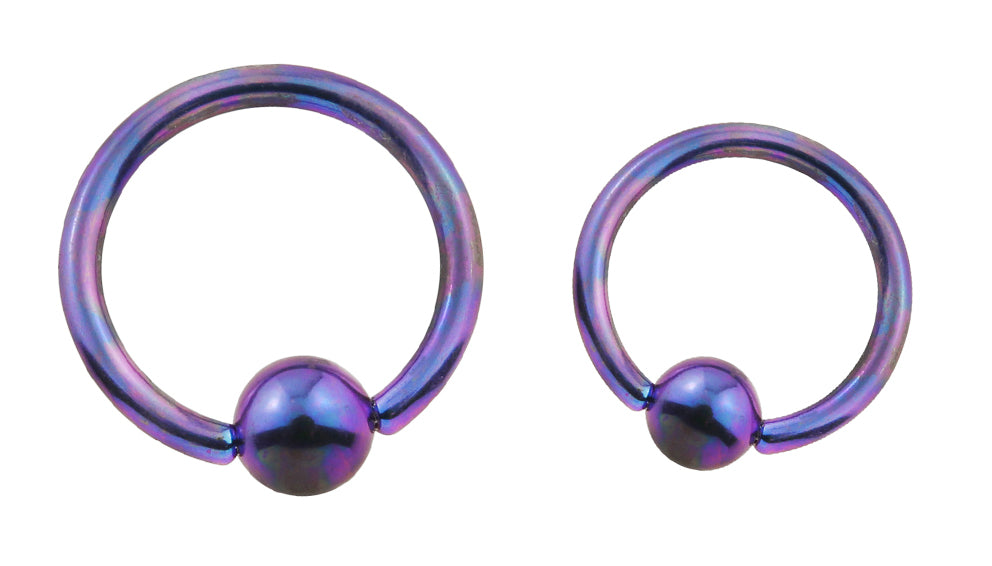 Blurple Anodized Titanium Captive Rings