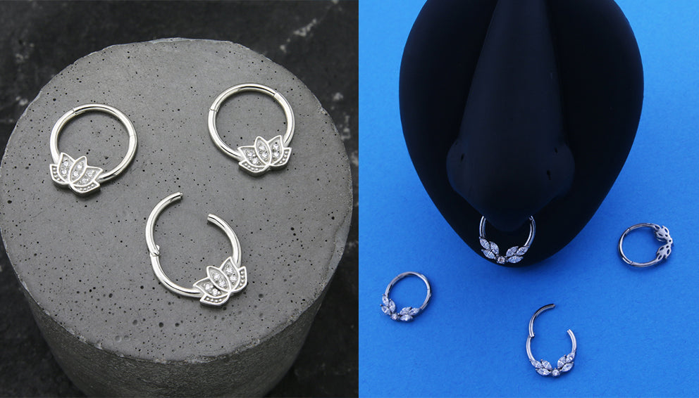 Floral and Botanical Septum Rings