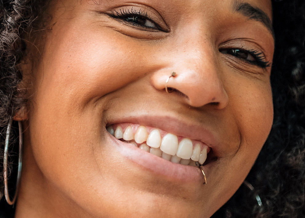 Lip Ring Hoop on Girl