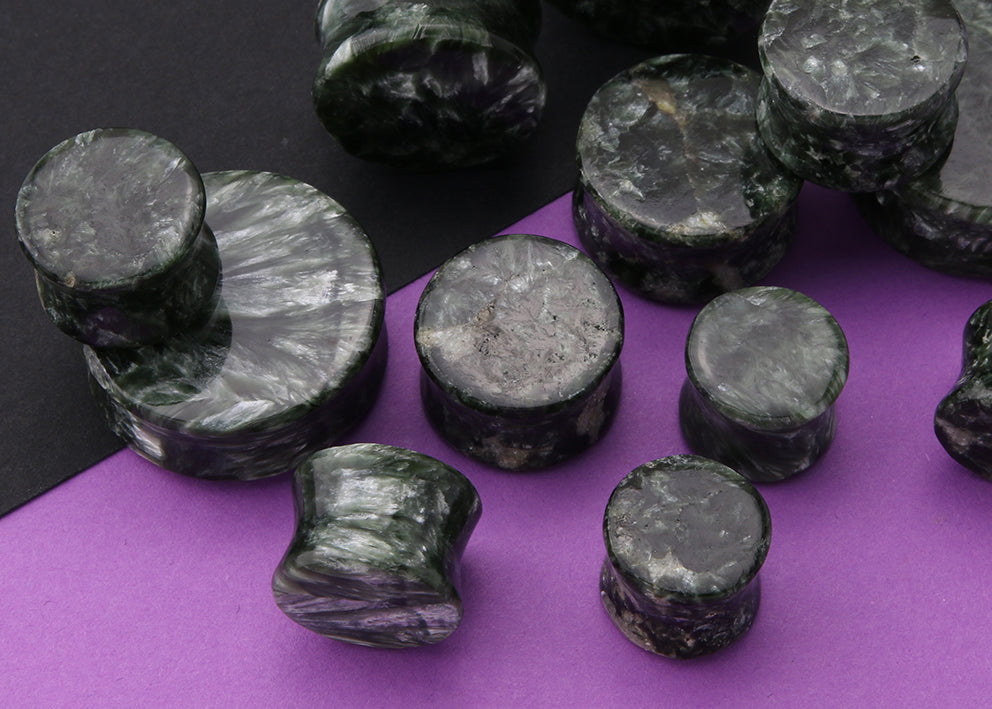 Seraphinite Stone Plugs