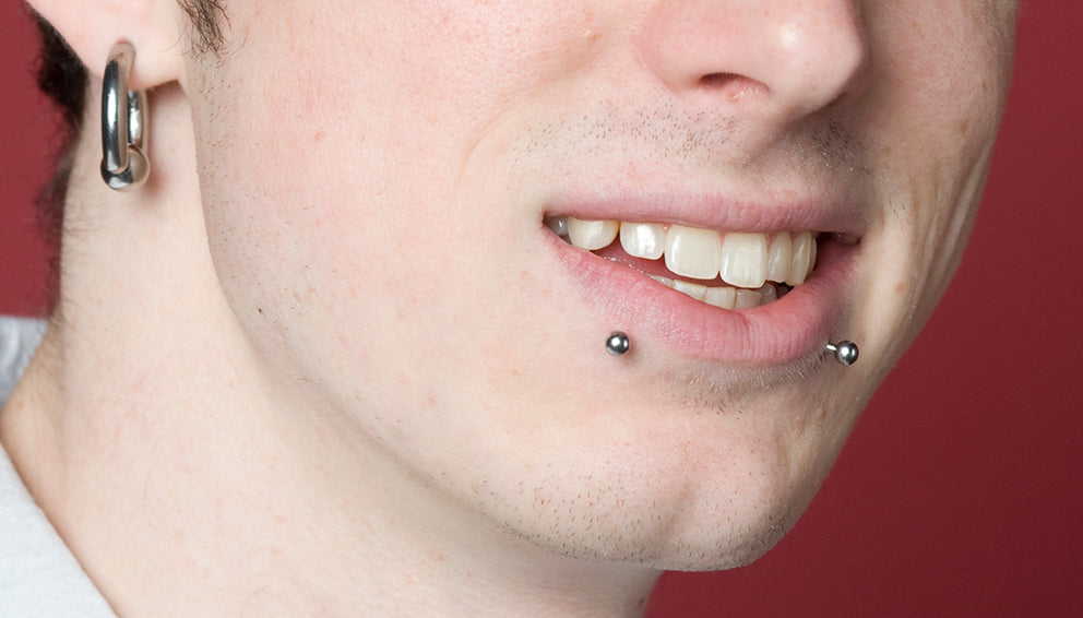 Guy with Snakebite Piercings