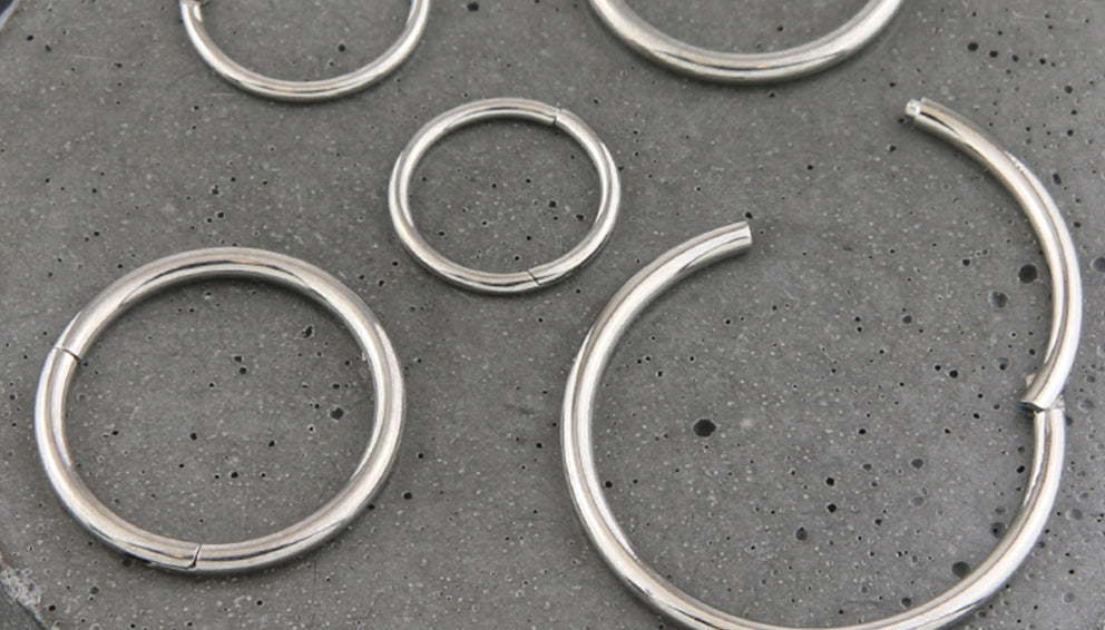 Titanium Hinged Segment Hoop Ring