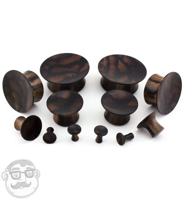 Areng Wood Mayan Flare Plugs (6G - 38mm) | UrbanBodyJewelry.com