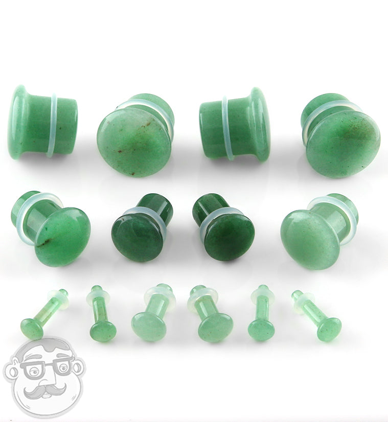 Aventurine Stone Plugs - Single Flare