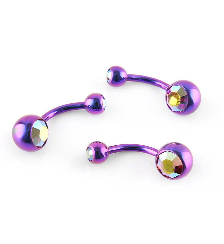 Inspiration Dezigns 14G Urban Iridescent Diamond Shape Belly Button Ring Inspiration Dezigns 14G Urban Iridescent Diamond Shape Belly Button Ring