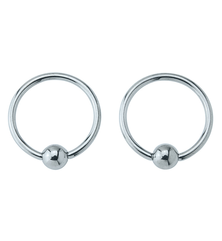Titanium Captive Nipple Ring (16G - 14G) | UrbanBodyJewelry.com