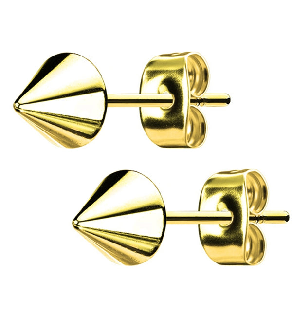 14k Italian Yellow Gold Spike Drop Earrings – SouthMiamiJewelers