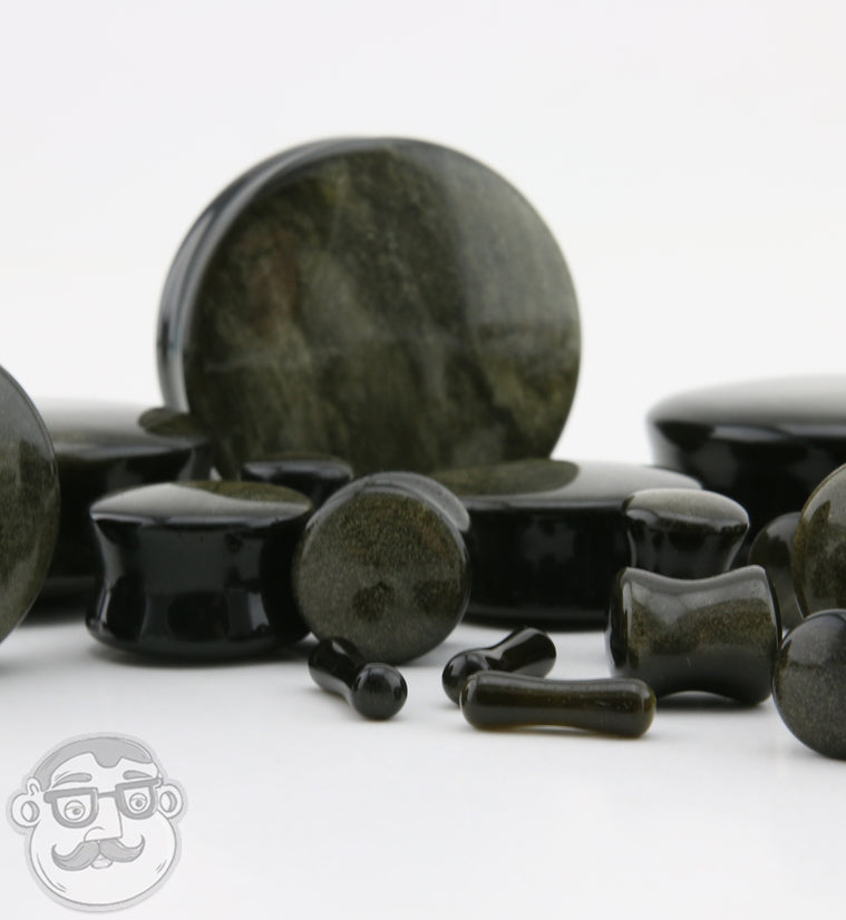 raw golden obsidian