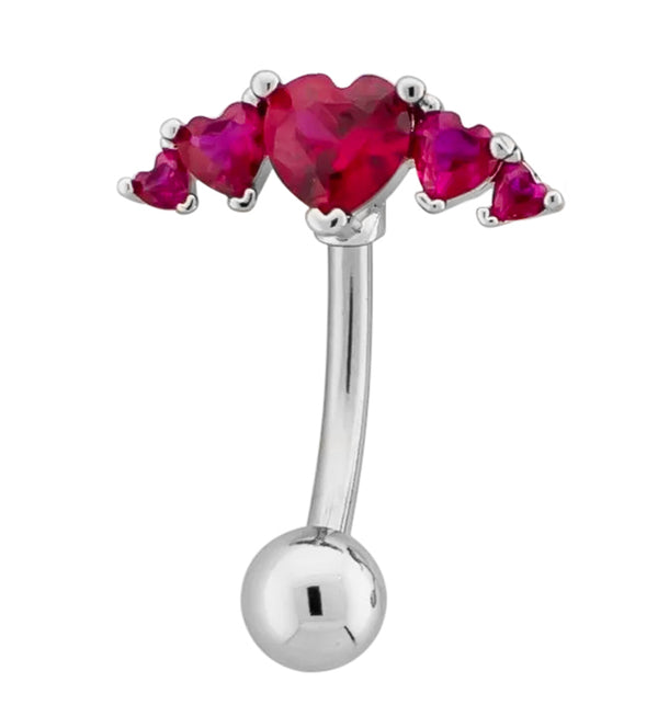 Heart Belly Button Rings，Rhinestone belly piercing，Top Down Navel piercing，Stainless  steel belly rings，CZ