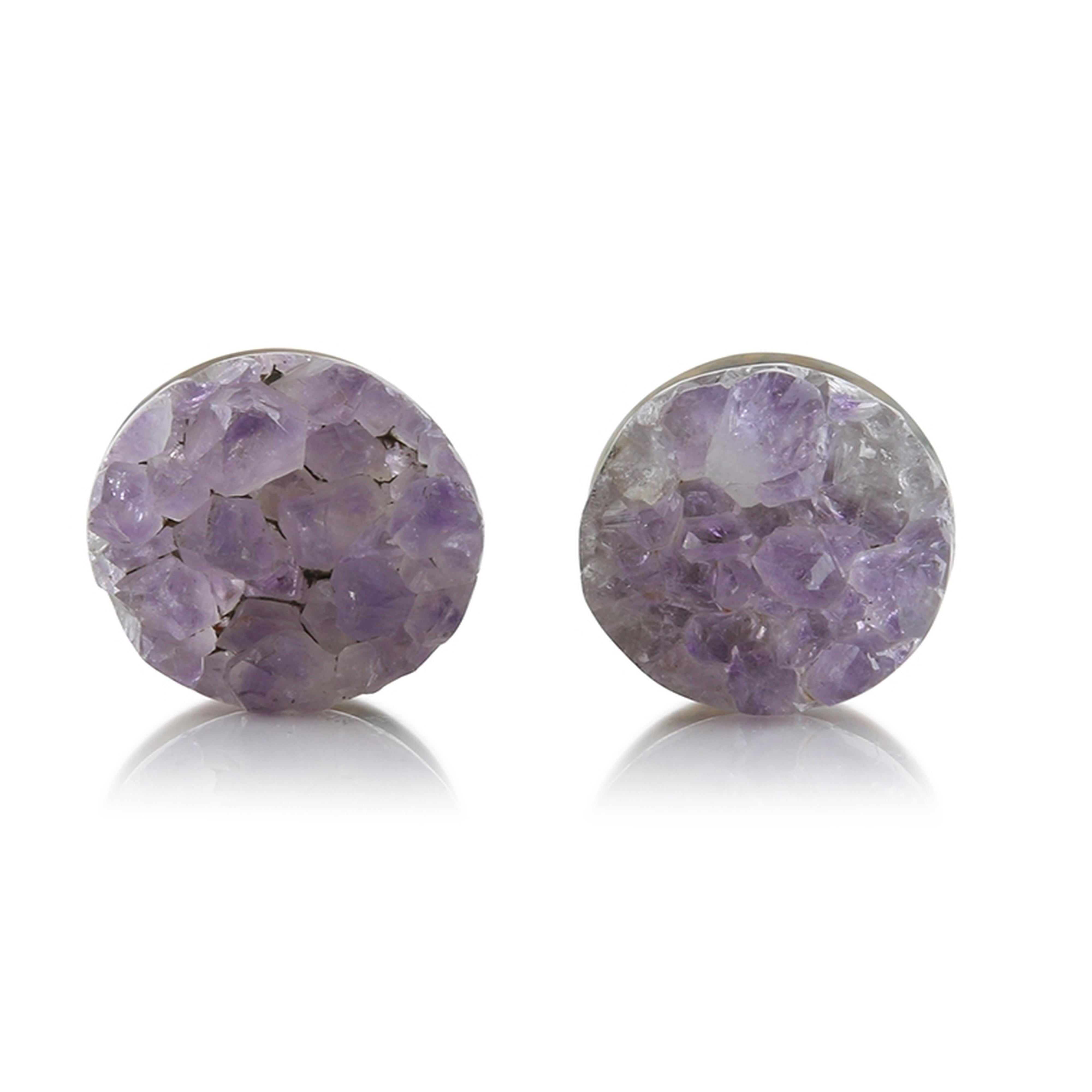 fake amethyst plugs vs real amethyst plugs