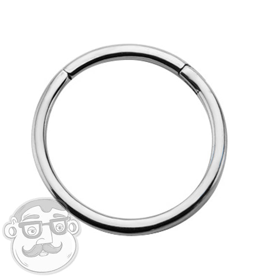 Black Hinged Stainless Steel Segment Hoop Ring | UrbanBodyJewelry.com