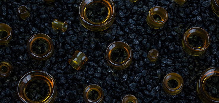 Amber Glass Eyelets