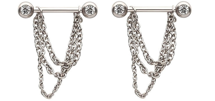 Chain Nipple Rings