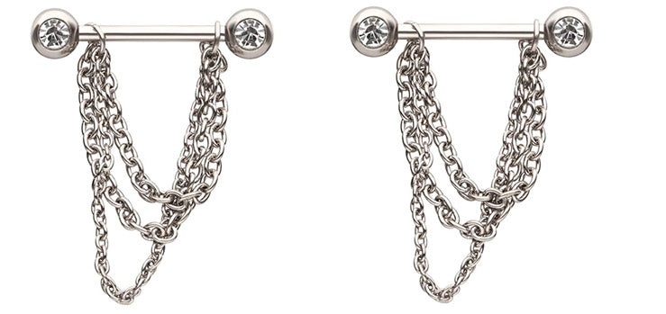 Chained Nipple Rings
