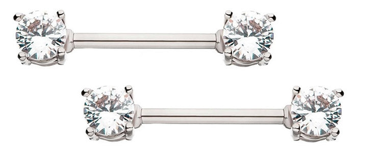 CZ Gem Nipple Rings