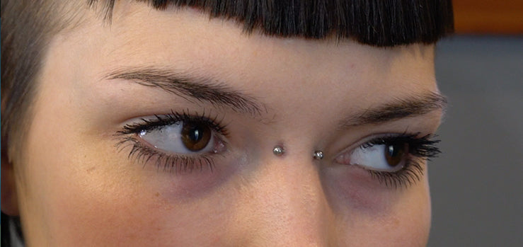 Girl with a Bridge Piercing