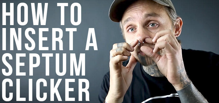 Struggling to take out your septum clicker? Use rung opening pliers to, Septum Clicker