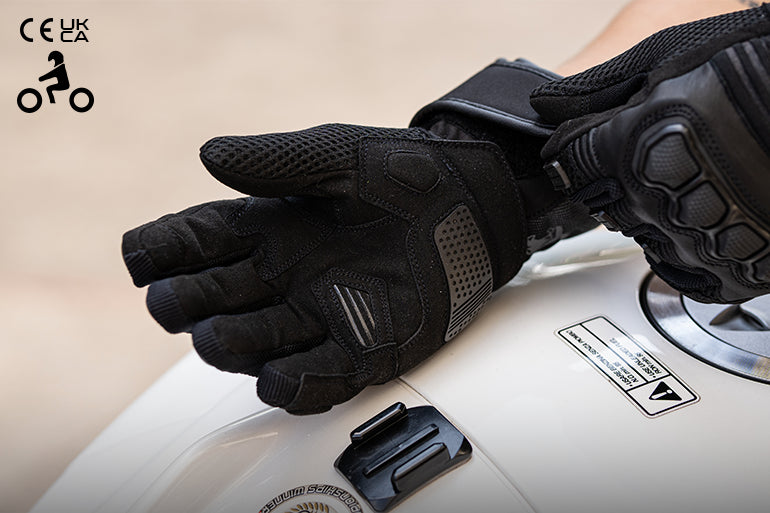 black colour maximo moto uk motorcycle gloves