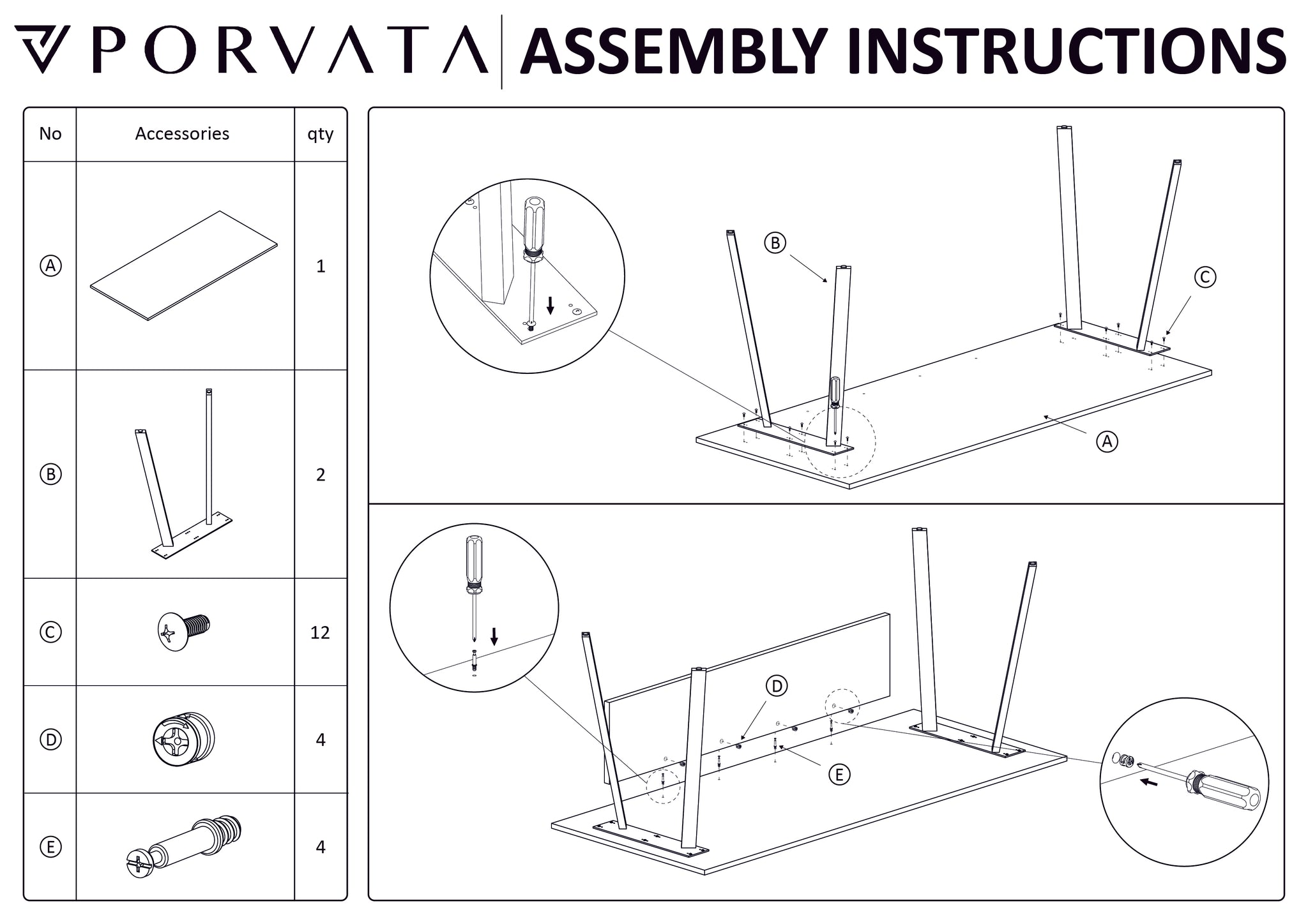 Modern Office Desk with Modesty Panel Assembly