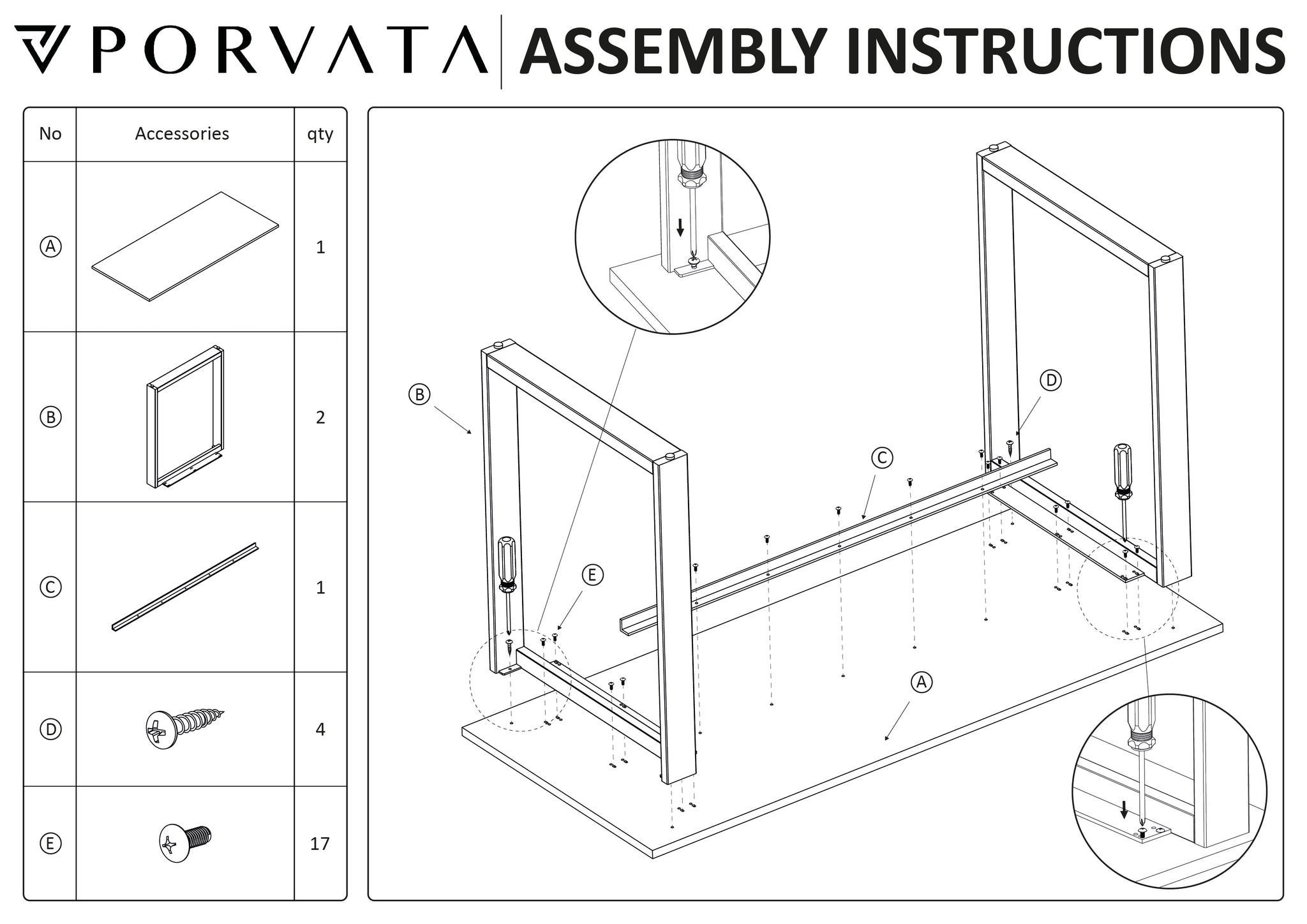 Gaming Desk Assembly Instructions