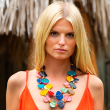 Load image into Gallery viewer, &quot;Brilliant Petals&quot; Tagua Necklace
