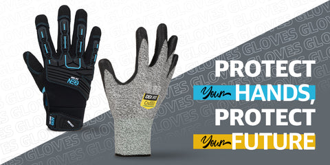 MUVEEN DEX FIT Cut Resistant Gloves CRU553 and DEX FIT NEO MG310 Mechanic Gloves - Protect your hands protect your future!.