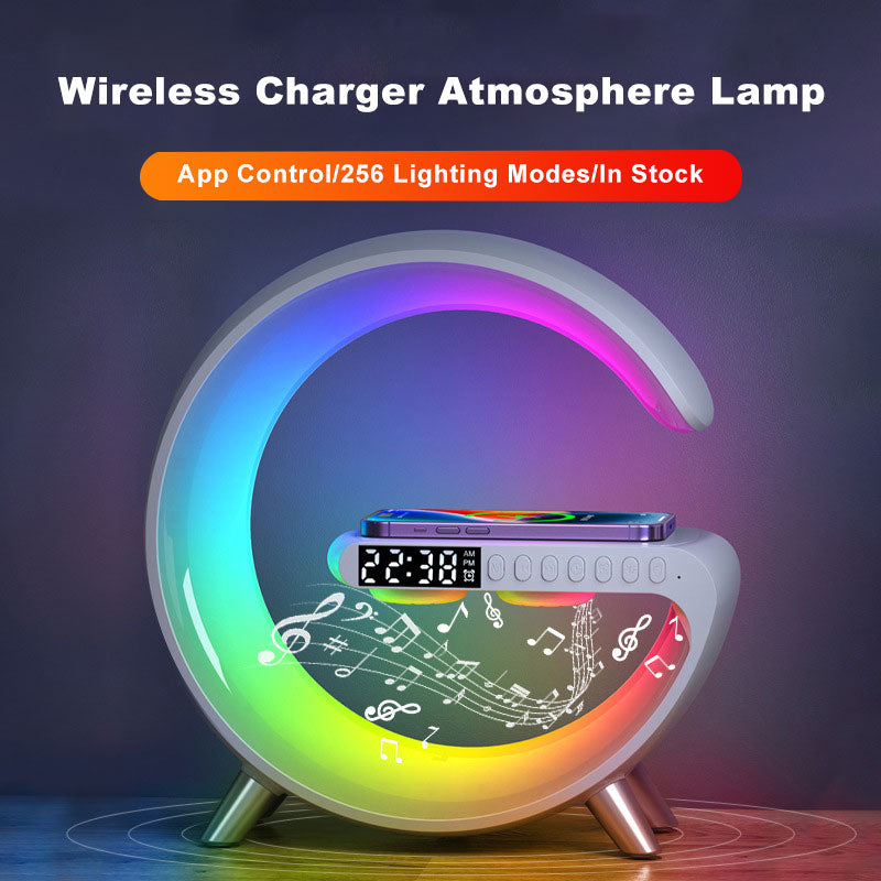 Intelligent Atmosphere Lamp Bluetooth Speaker Wireless Charger Bedside