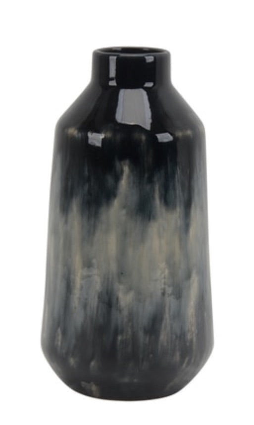 Ceramic Black/Blue Vase