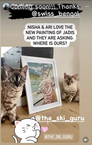 Nisha and Ari with painting of Jadis