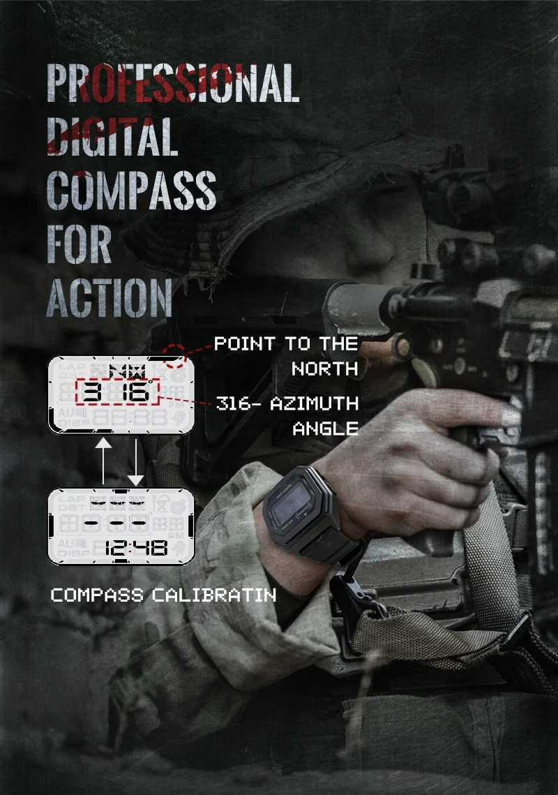 North Edge ALPHA Militäruhr – Leistungsstark und robustes Design